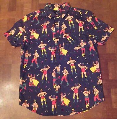 EW Lucha Libre Mexican Wrestling Button-front Shirt Size XS Forever 21 • $29.95