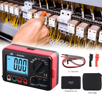 Digital Insulation Resistance Tester Voltmeter Megger Meter Tool 250/500/1000V • £40.89