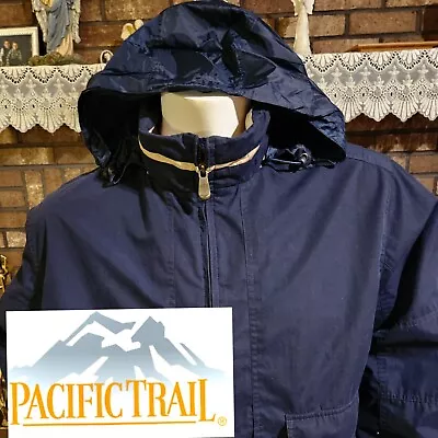 PACIFIC TRAIL Lightweight Hiking Jacket Adult Large Dark Blue Zippered Was $39 • $17.77