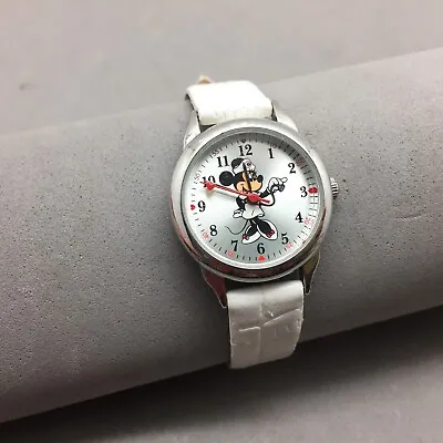 Minnie Mouse Nurse Character Wristwatch Watch White Leather Strap New Battery • $15.66