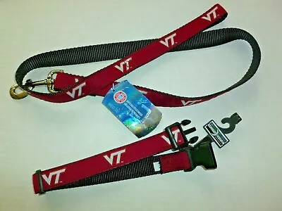 Virginia Tech Vt Doggie Hokies' Fan Package Large Dog Collar &  47  Leash  • $28