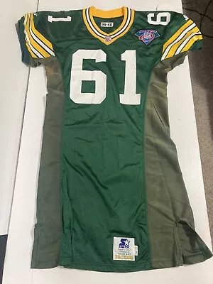 Green Bay Packers 1994 Issued Jersey Starter Rare #61 NFL 75th Anniversary Worn? • $249.99