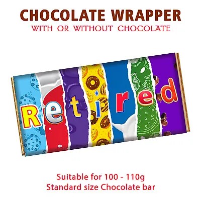 Retired Chocolate Bar Wrapper Novelty Gift For Dad Mum Uncle Brother Friend • £1.99
