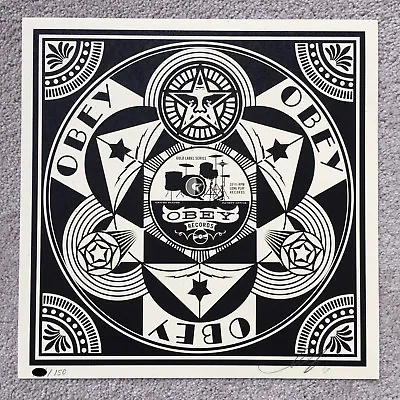 Shepard Fairey Obey Disco Signed Print Edition X150 Giant Records • £195