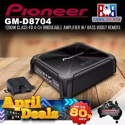 Pioneer GM-D8704 1200W Class-FD 4-Channel Bridgeable Amplifier • $299.17