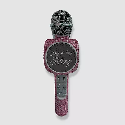 $55 Wireless Express Sing-along Pink Bling Karaoke Microphone Bluetooth Speaker • $17.98
