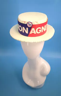 Nixon Agnew Political Election Campaign Hat & Button Lewtan Line 1968 Styrofoam • $15