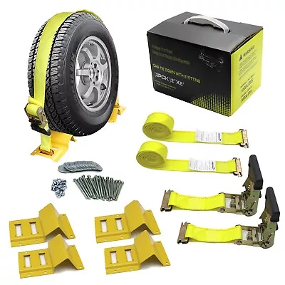 Indusafe Wheel Chock Strap Kit Trailer Tie Down System For ATV UTV Mower BS 3000 • $109.99