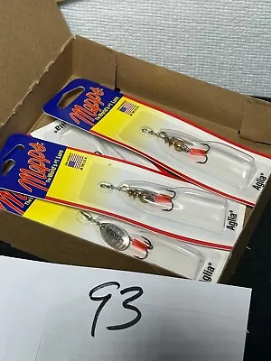 (5) Mepps Aglia B0 Silver 1/12 Oz Fishing Lures (Lot #93) Includes Dealer Box • $0.99