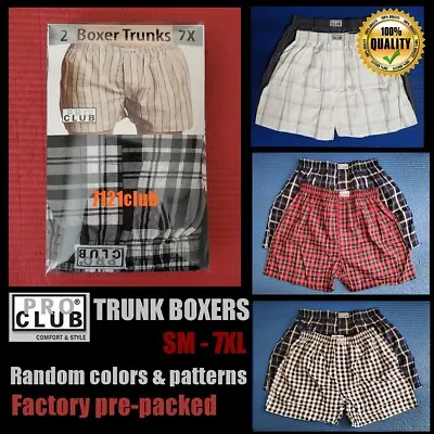 Pro Club Boxers Trunk Short Proclub Mens Underwear Big And Tall Lot 2 Pack S-7xl • $11.95