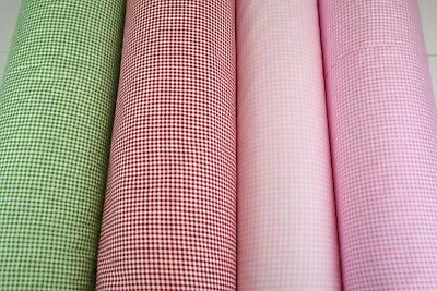 Gingham Craft Quilting Backing 100% Cotton Fabric 63  Super Width • £6.99