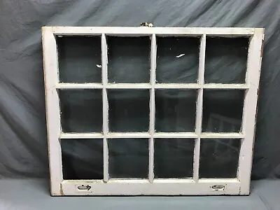 Antique 12 Lite 31x38 Window Sash Old Shabby Vintage Chic White Old 295-24B • $95