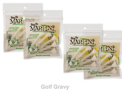 MARTINI Step Up Golf Tees - 4 Packs Of 5 White STEP-UP Tees 3 1/4  • $22.50