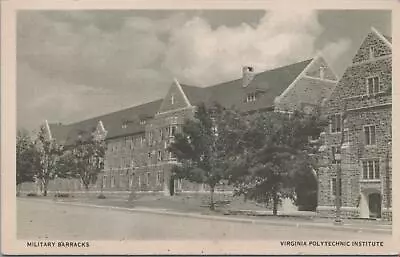 Postcard Military Barracks Virginia Polytechnic Institute VA  • $19.97