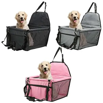 £11.95 • Buy Folding Pet Dog Car Seat Safe Booster Cat Puppy Travel Carrier Bed Bag Basket UK