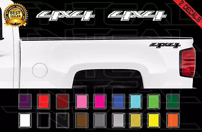 $13.95 • Buy 4x4 Decal Set Fits: 2014-2018 Chevy Silverado GMC Sierra Truck Vinyl Stickers