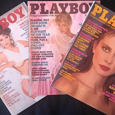 Vintage 1983 Playboy Magazine Lot Of 3 April May June Nastassia Kinski • $12