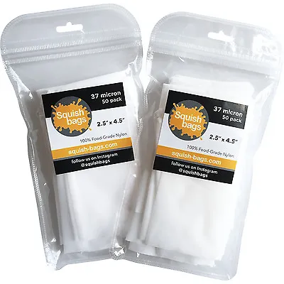 Squish Bags - Rosin Filter Bags - 37 Micron (2.5  X 4.5 ) - 100 Pack • $64.99