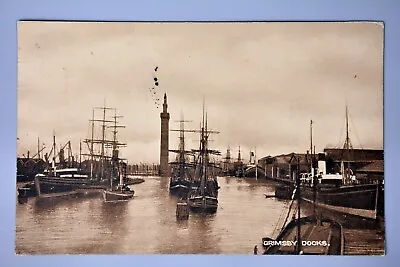 £6.49 • Buy R&L Postcard: Grimsby Dock, Fishing Trawler Boats, 1920's