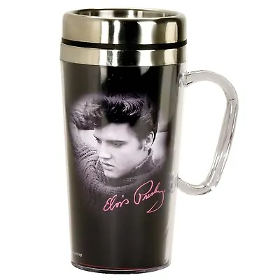 $15 • Buy Spoontiques Elvis Presley Insulated Travel Mug With Lid 14 Oz NEW