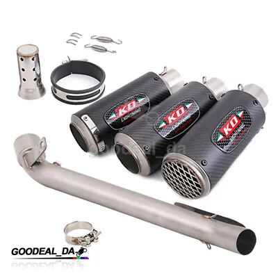 For Suzuki GSXR1000 2009-2011 Motorcycle Exhaust System Carbon Muffler Mid Pipe • $295.12