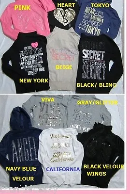 1 Bling Victoria Secret Supermodel Essentials Wing Sweat Shirt Jacket Hoodie S M • $36.99