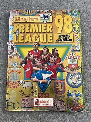 Merlin Premier League 98 Sticker Album (100% Complete) See Desc • £29.99