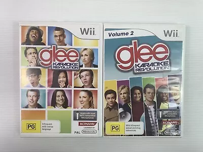GLEE Karaoke Revolution + Volume 2 Nintendo Wii Video Game W/ Manual PAL • $19.97