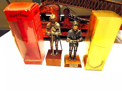 (2) King Henry VIII Foot Combat Armour / Pewter Statue W/Wooden Base-Circa 1520 • $21.88