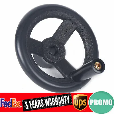 Crank Revolving Handle Round Hand Wheel Black 3 Reverse Knob For Milling Machine • $6