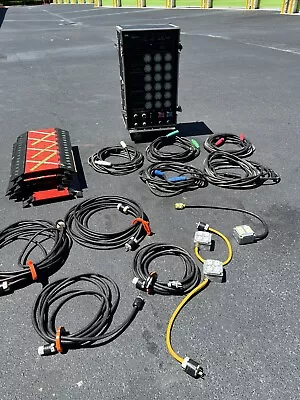 Motion Labs Distro W/5 -Wire 50’ 4Ga Cam Lock Feeder Ramps Extra Plugs Case • $6499