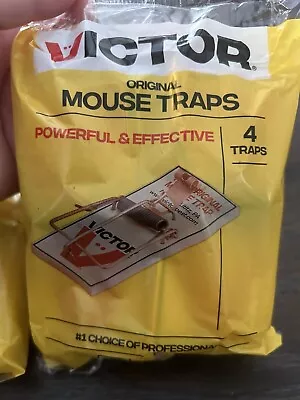 Victor Metal Pedal Mouse Trap Disposable Reuse Package May Vary 4 Pack FREE SHIP • $9