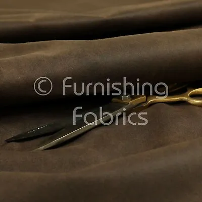 £0.99 • Buy Soft Quality Durable Faux Suede Feel Leather Brown Furnishing Upholstery Fabric