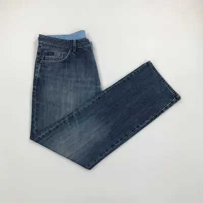 Men's Faded Blue Wash Gant Jeans W35 L33 Jason Regular Fit Straight Denim B/C • £16.99