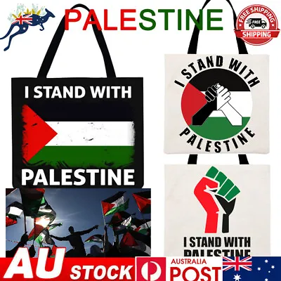 I Stand With Palestine Tote Bag For Work Palestinian Support Purse Activist • $10.69