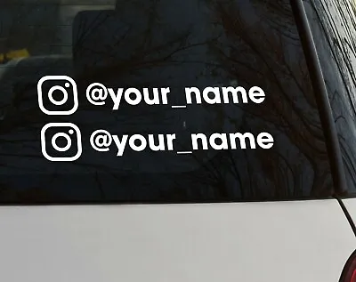 Instagram Custom Stickers X 2 High Quality Vinyl Car Van Business Insta • $6.95