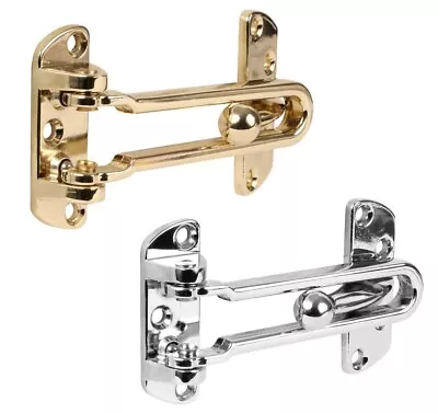 £7.29 • Buy Door Guard Restrictor Security Catch Strong Heavy Duty Safety Lock Chain