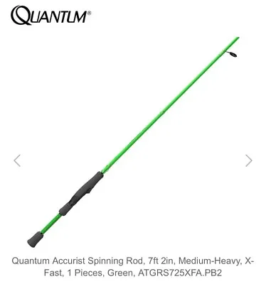 Quantum ATGRS725XFA.PB2 Accurist 7'2  MH 1Pc Spinning Rod Green* • $65