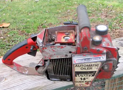 Vintage Chainsaw Mongomery Ward 2.1 CI 2 Stroke Motorized Bicycle Engine RUNS !! • $39.99
