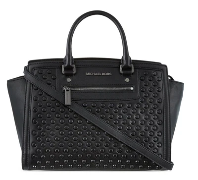 £32 • Buy Michael Kors Black Studded Leather Bag Punk Rock Emo Goth Power Bag Rrp £500+