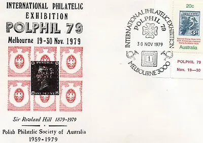 Polphil 79 Souv Cover Wth 20c Kooka + Red Gutter Imprint + Last Day Postmark • $8