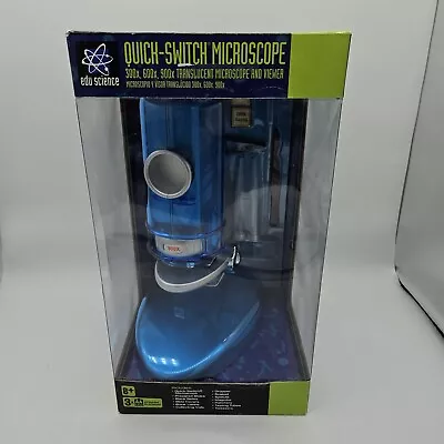 QUICK SWITCH MICROSCOPE Edu Science 300 600 900X New Blue • $19.95
