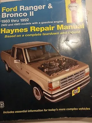 Haynes 36070 Repair Manual For Ford Ranger & Bronco II 2WD 4WD 1983 - 1992 • $15.99