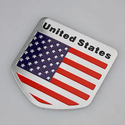 1PC Self Adhesive 3D Logo National Flag Car Sticker Decal Badge Emblem Aluminum • $6.28