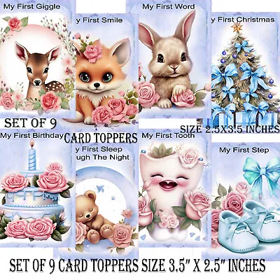 £3.25 • Buy Card Toppers For Cardmaking Tiny Baby Miles Cards Size 2.5x3.5 Inches Scrapbook