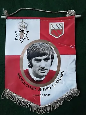 1960s George Best Manchester United & Northern Ireland Football Club Pennant. • £25