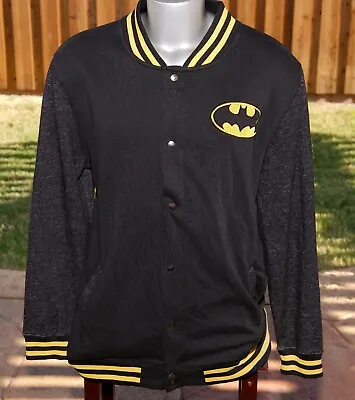 New Men's DC Comics Batman Lightweight Full Snap Varsity Jacket-Size XL • $24.99