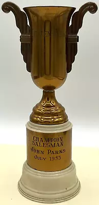 Vintage July 1955 Citizen-News Champion Salesman Trophy Cup Dodge Inc Art Deco • $99.95