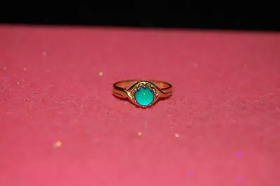 Princess For A Day Mood Ring--Antiqued 14k Gold Plated--6mm--(#A4K9) • $12