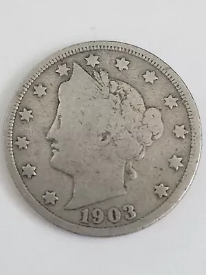 1903 Liberty Head V Nickel 5 Cent Piece- VG Details • $2